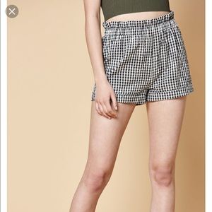 kendall and kylie high waisted gingham shorts